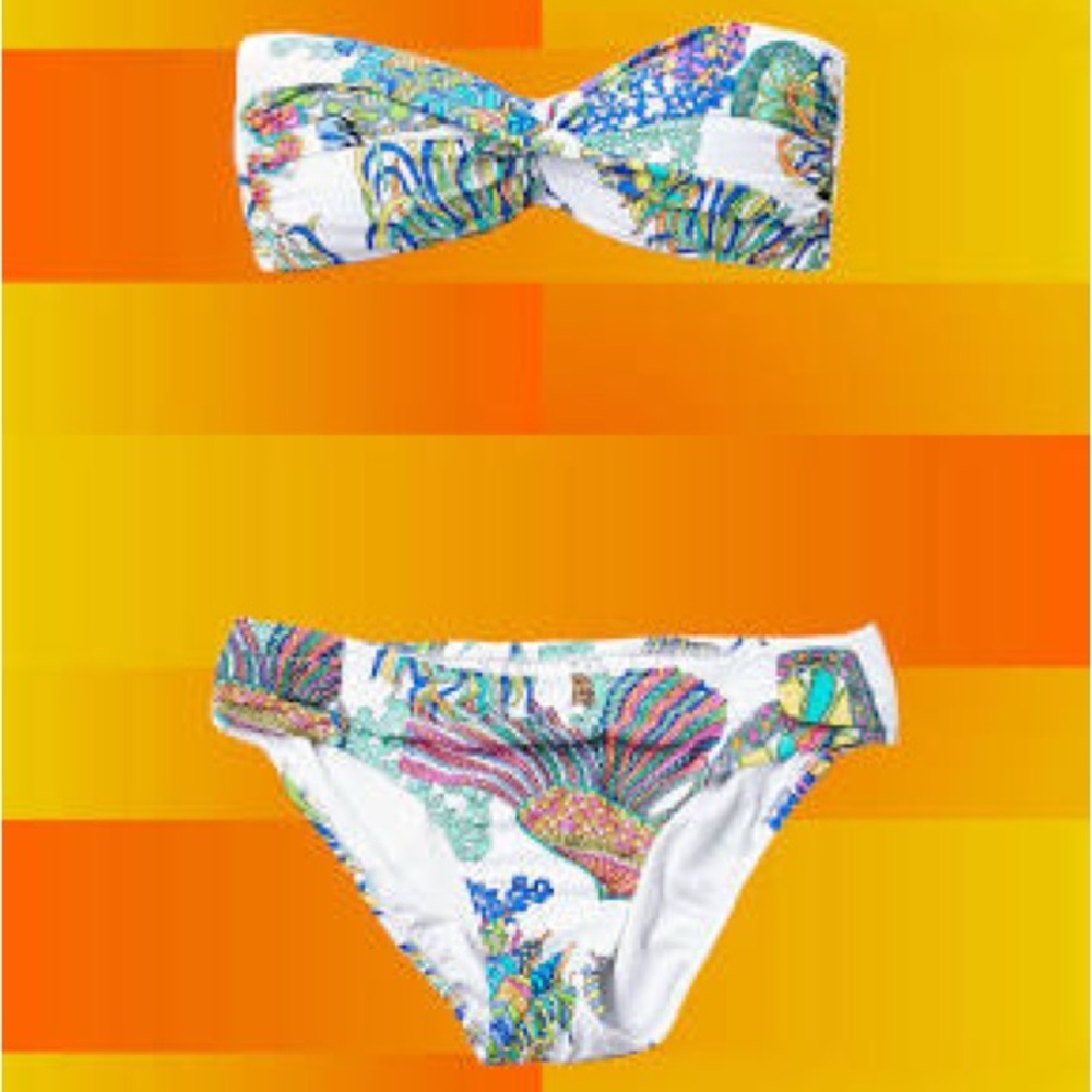 Finding Dory Collab with Trina Turk! Colorful Strapless Bikini Set
